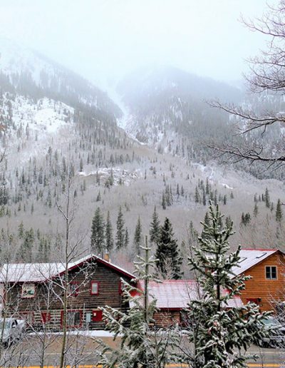 Mountain view outside the inn